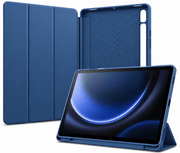 techplus Ultra-Thin PU Leather Magnetic Case with Pencil Holder for Samsung Galaxy Tab S10 FE – Full Body Protective Folio Cover (Blue) Thin PU Leather Magnetic Case for Tab S10 FE Blue
