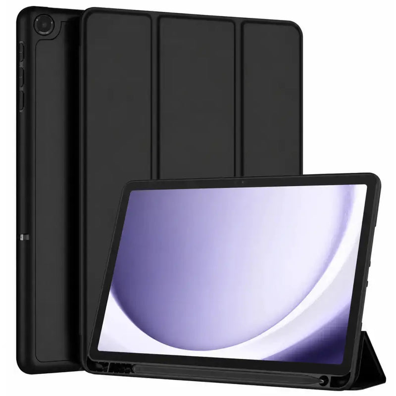 techplus Ultra-Thin PU Leather Magnetic Case with Pencil Holder for Samsung Galaxy Tab A9 – Full Body Protective Folio Cover Samsung Galaxy Tab A9 Ultra Thin PU Leather Case