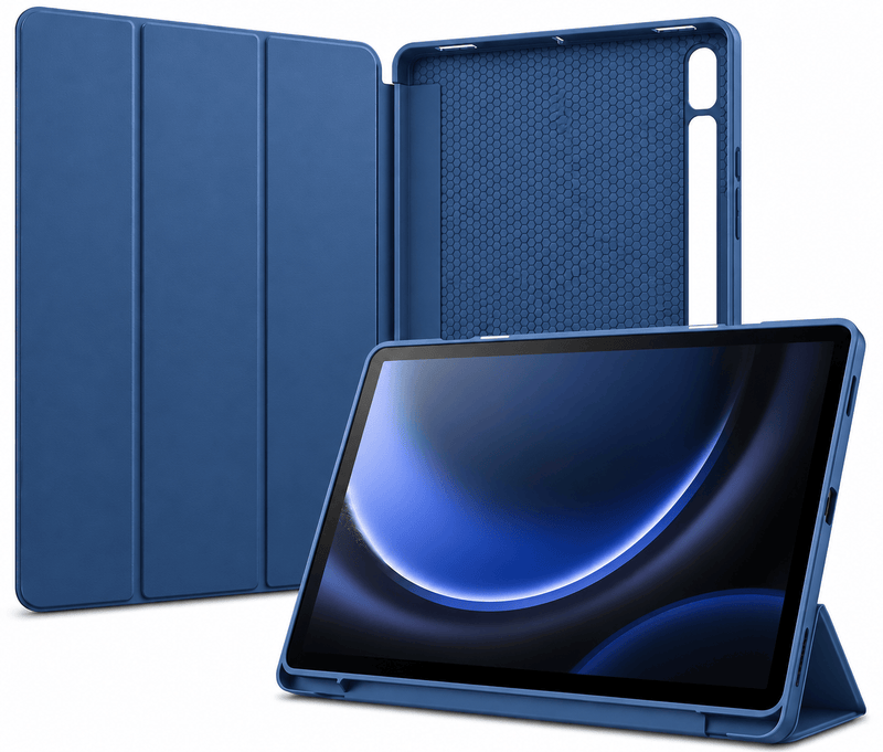 techplus Ultra-Thin PU Leather Magnetic Case with Pencil Holder for Samsung Galaxy Tab S9 – Full Body Protective Folio Cover (Blue) Ultra Thin PU Leather Magnetic Case Galaxy Tab S9 Blue