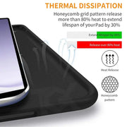 techplus Ultra-Thin PU Leather Magnetic Case with Pencil Holder for Samsung Galaxy Tab A11+ – Full Body Protective Folio Cover Ultra Thin PU Leather Magnetic Case for Galaxy Tab A11