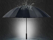 24-Rib Umbrella with Carrying Cover - Arc 130CM NAVY by dealonline.co.nz