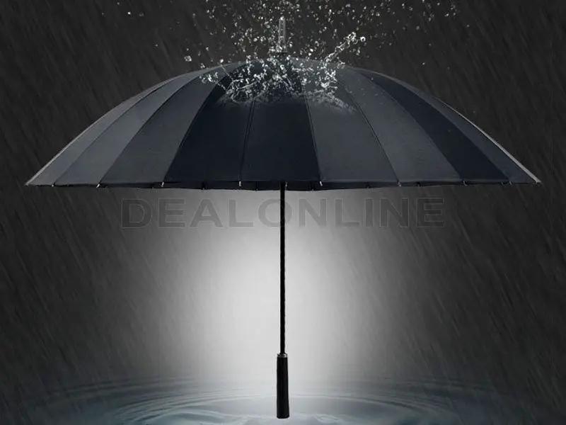 24-Rib Umbrella with Carrying Cover - Arc 130CM NAVY by dealonline.co.nz