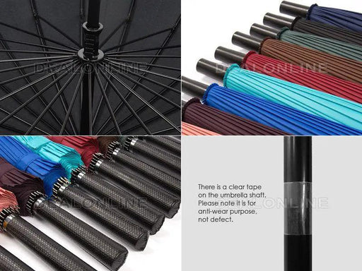 24-Rib Umbrella with Carrying Cover - Arc 130CM NAVY by dealonline.co.nz