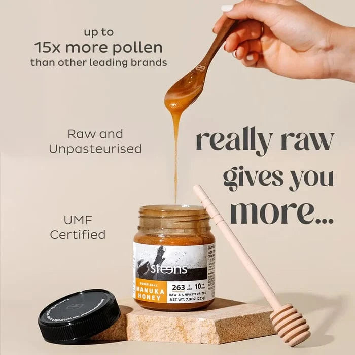 Steens Mānuka Honey UMF 10+ (MGO 263) Raw Mānuka Honey 7.9 oz (225g)