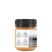 UMF 20+ Raw Multifloral Manuka Honey 225g jar showcasing its health benefits and natural properties.