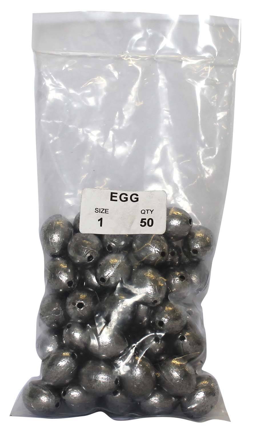 Egg Sinker Bulk Pack 1oz (50 per pack) - Action Outdoors Kiwi