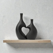 Frankly Cotton Heart Unity Ceramic Vase Pair by Nest & Stem Homewares