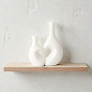 Frankly Cotton Heart Unity Ceramic Vase Pair by Nest & Stem Homewares