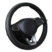 Universal 37/38cm Non-Slip Embossed Leather Car Steering Wheel Cover (3 colours available) by Habicare