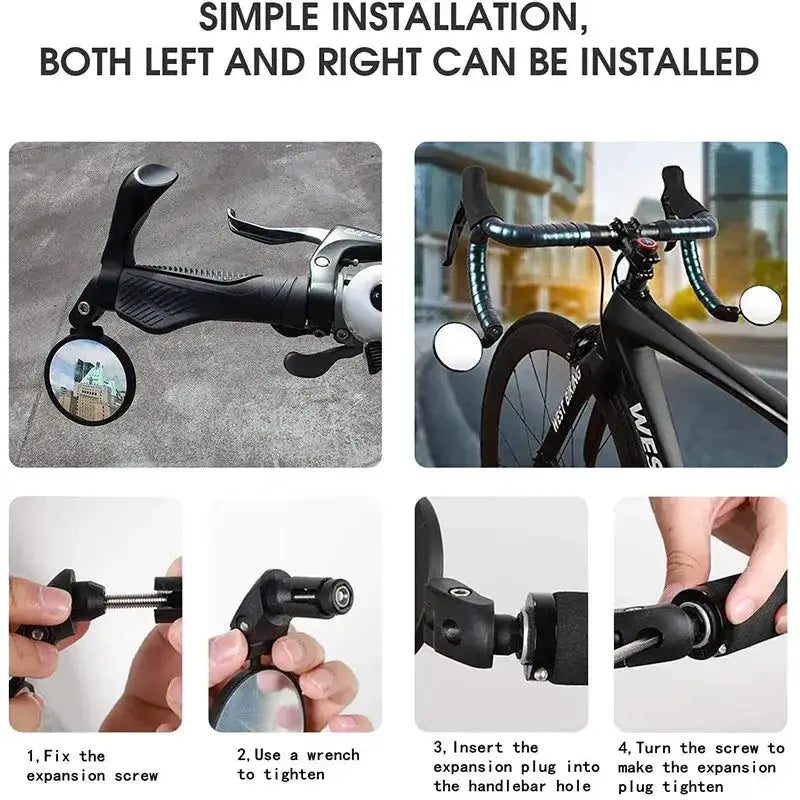 Universal Bicycle Rearview Mirror (1pc & 2pcs) by Habicare