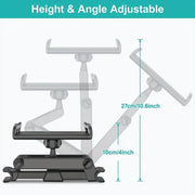 Universal Car Headrest Tablet & Phone Holder Mount (Black & Red) by Habicare