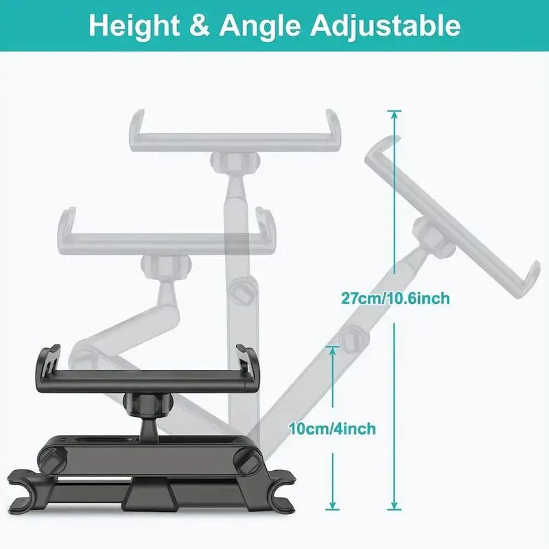 Universal Car Headrest Tablet & Phone Holder Mount (Black & Red) by Habicare