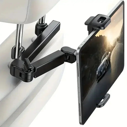 Universal Car Headrest Tablet & Phone Holder Mount (Black & Red) by Habicare