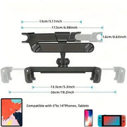 Universal Car Headrest Tablet & Phone Holder Mount (Black & Red) by Habicare