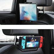 Universal Car Headrest Tablet & Phone Holder Mount (Black & Red) by Habicare