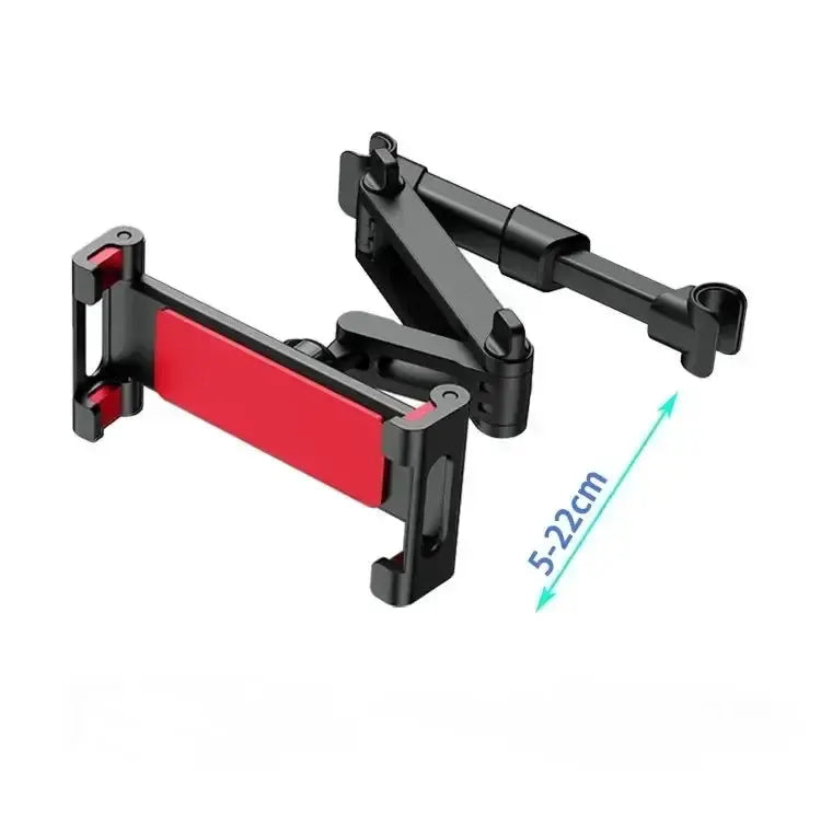Universal Car Headrest Tablet & Phone Holder Mount (Black & Red) by Habicare