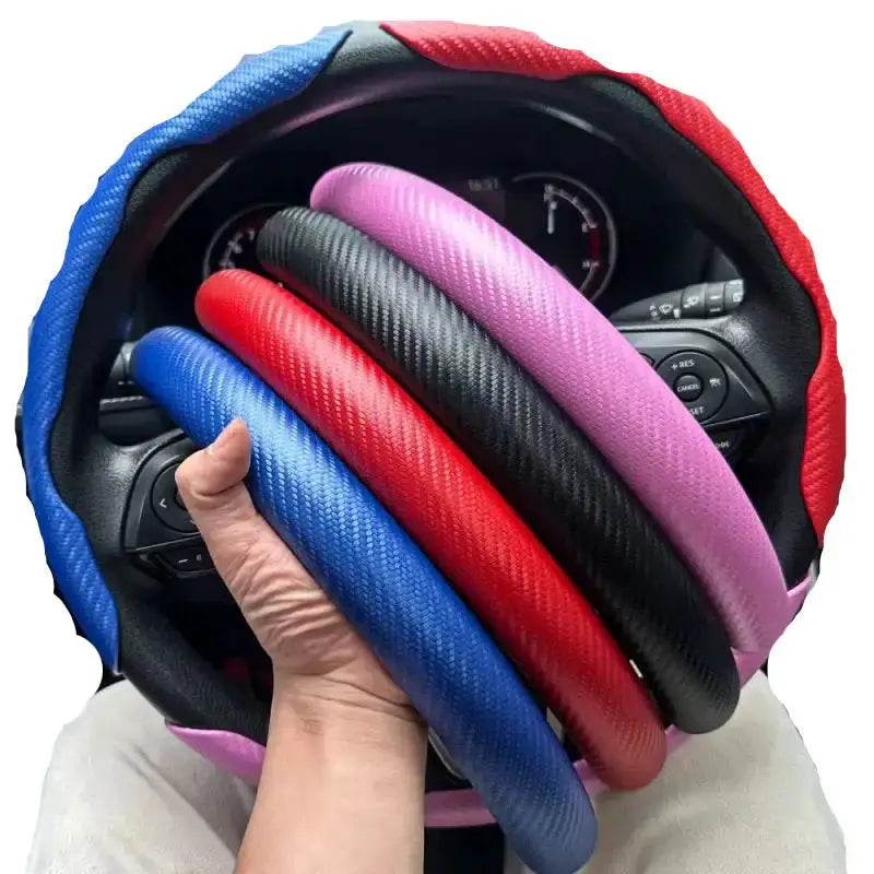 Universal Microfiber Leather Car Steering Wheel Cover (different colours & sets available) by Habicare