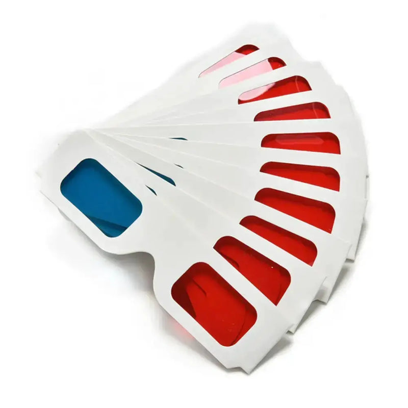Universal Paper 3D Glasses (Red/Blue) – Pack of 10 by Habicare