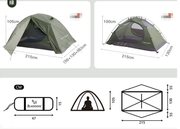 BlackDeer Double Layer Camping Tent - 2-3 Person Waterproof 3/4 Season Shelter with Aluminum Poles by Mead's Supply & Equipment Outfitters limited