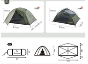 BlackDeer Double Layer Camping Tent - 2-3 Person Waterproof 3/4 Season Shelter with Aluminum Poles by Mead's Supply & Equipment Outfitters limited