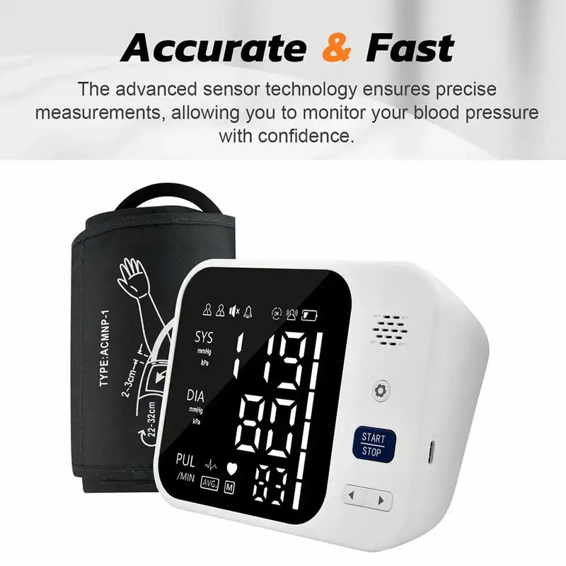 Upper Arm Automatic Blood Pressure Monitor – Digital Sphygmomanometer by Habicare