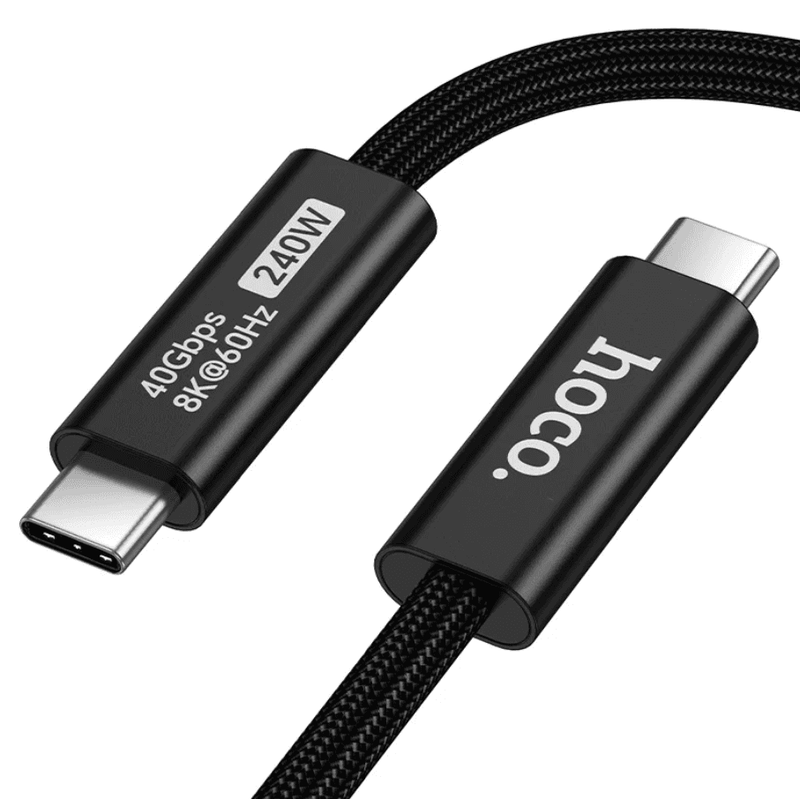 techplus 240W USB-C to USB-C USB4 Cable | 40Gbps Data Transfer | 8K 60Hz Video, 2m (US15) 240W USB-C to USB-C USB4 Cable | 40Gbps Data Transfer | 8K 60Hz Video, 2m (US15)