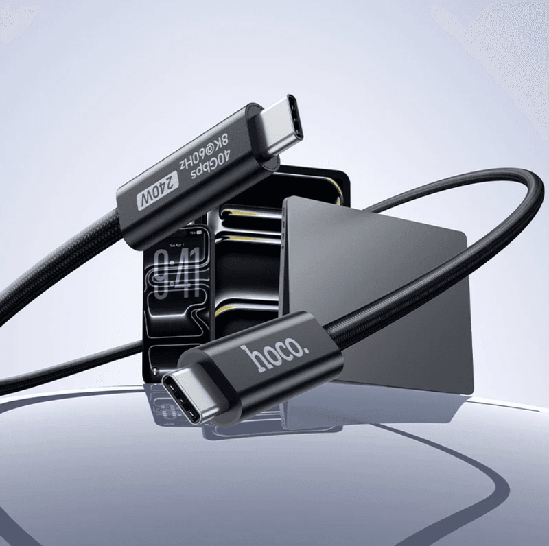 techplus 240W USB-C to USB-C USB4 Cable | 40Gbps Data Transfer | 8K 60Hz Video, 2m (US15) 240W USB-C to USB-C USB4 Cable | 40Gbps Data Transfer | 8K 60Hz Video, 2m (US15)