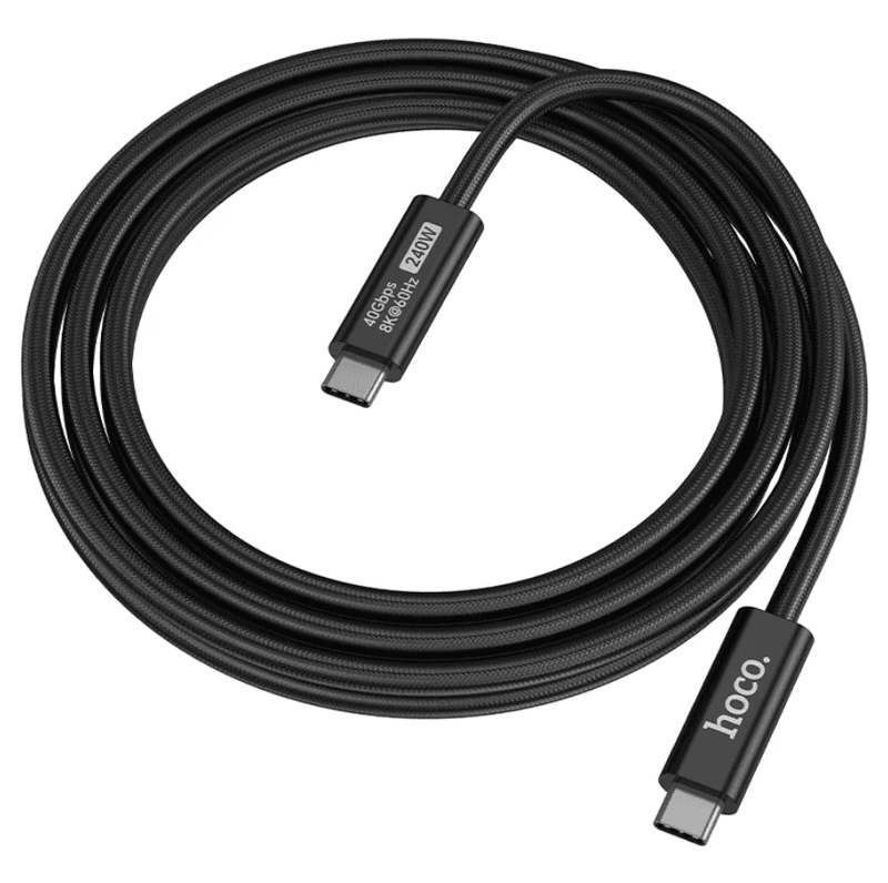 techplus 240W USB-C to USB-C USB4 Cable | 40Gbps Data Transfer | 8K 60Hz Video, 2m (US15) 240W USB-C to USB-C USB4 Cable | 40Gbps Data Transfer | 8K 60Hz Video, 2m (US15)