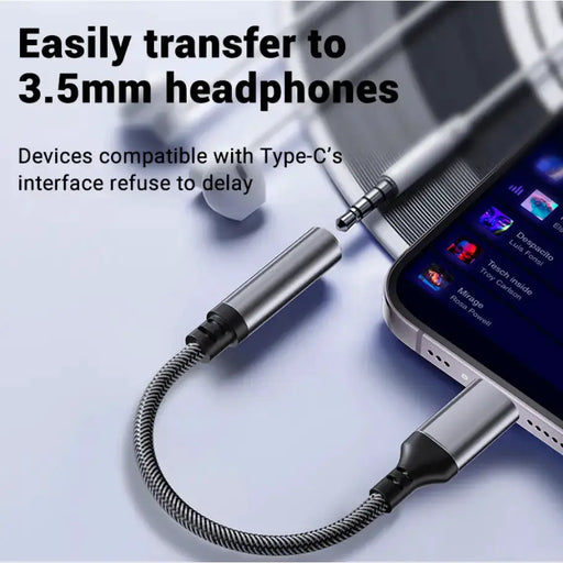 techplus USB-C to 3.5mm Headphone Jack Audio Adapter with DAC for Android, iPad & USB-C Devices Type-C Headphone Jack Audio Adapter USB-C AUX | Action Outdoors NZ