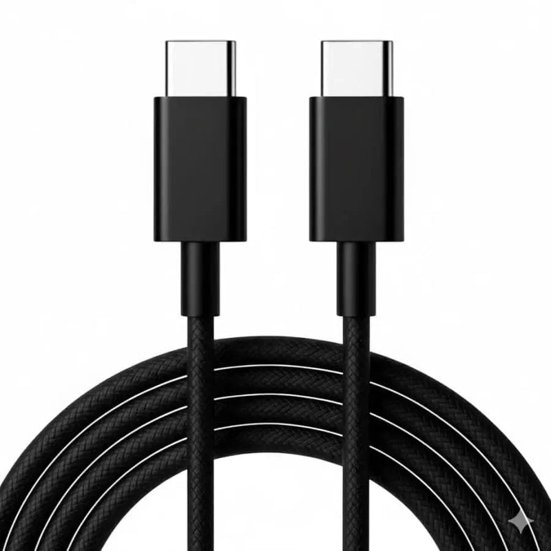 9eight5 Electronics Accessories USB-C to USB-C Charger Cable for OnePlus Phones (Black) 1m USB-C to USB-C Charger Cable for OnePlus Phones (Black) 1m