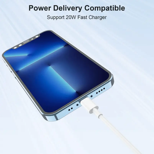 USB-C to Lightning Cable 1 Meter – Fast Charging iPhone & iPad Charger Cable by techplus