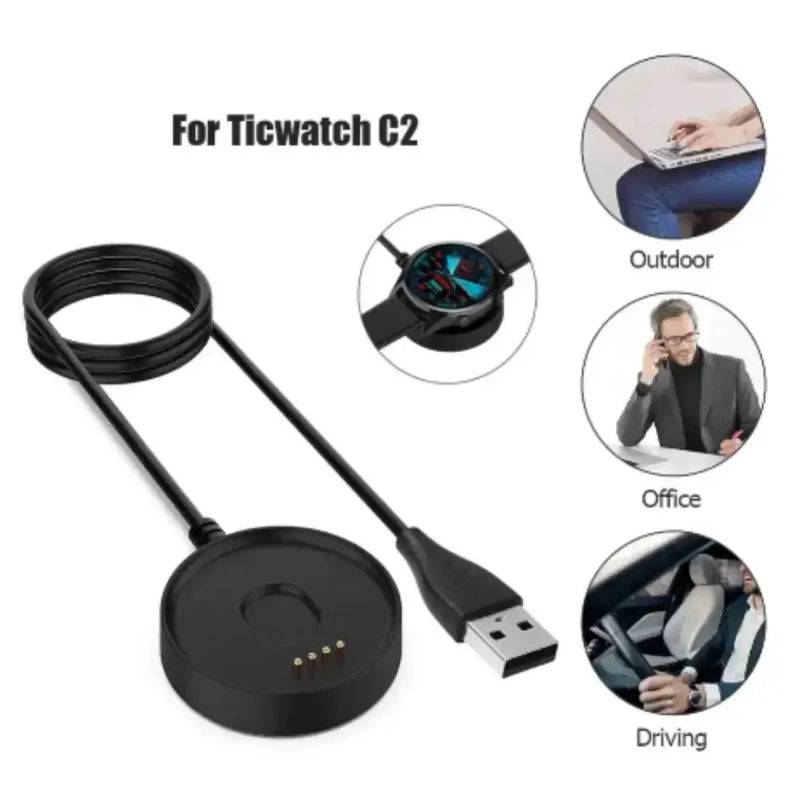 USB Charging Dock for Ticwatch C2 by Habicare