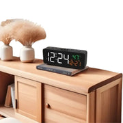 USB Digital Alarm Clock – TEMP & Date Display with 5-Level Brightness by Habicare