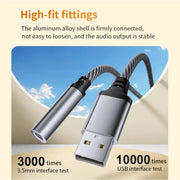 techplus USB to 3.5mm Audio Adapter Cable for Car, Computer & Speaker (USB 3.5mm) USB to 3.5mm Audio Adapter Cable for Car, | Action Outdoors NZ