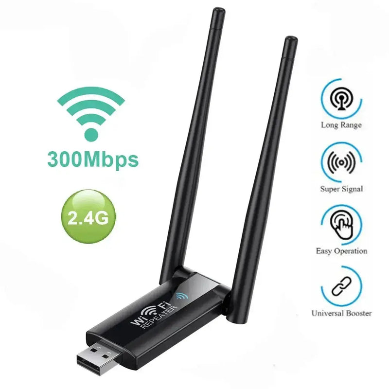 USB WiFi Repeater Signal Booster & Range Extender by Habicare