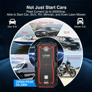 1000A/2000A Portable Car Jump Starter & Emergency Power Bank Booster by Habicare