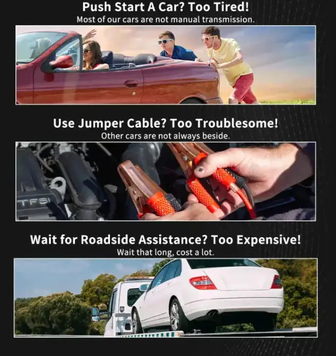 1000A/2000A Portable Car Jump Starter & Emergency Power Bank Booster by Habicare