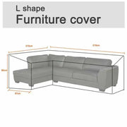 V/L-Shape Waterproof Garden Sofa Cover – Rattan Corner Furniture Protector (different sizes available) by Habicare