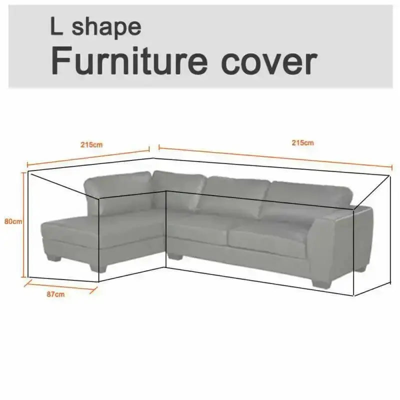 V/L-Shape Waterproof Garden Sofa Cover – Rattan Corner Furniture Protector (different sizes available) by Habicare