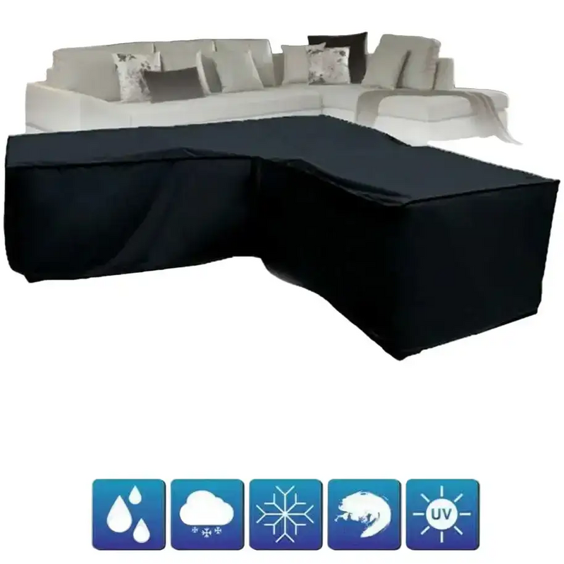 V/L-Shape Waterproof Garden Sofa Cover – Rattan Corner Furniture Protector (different sizes available) by Habicare