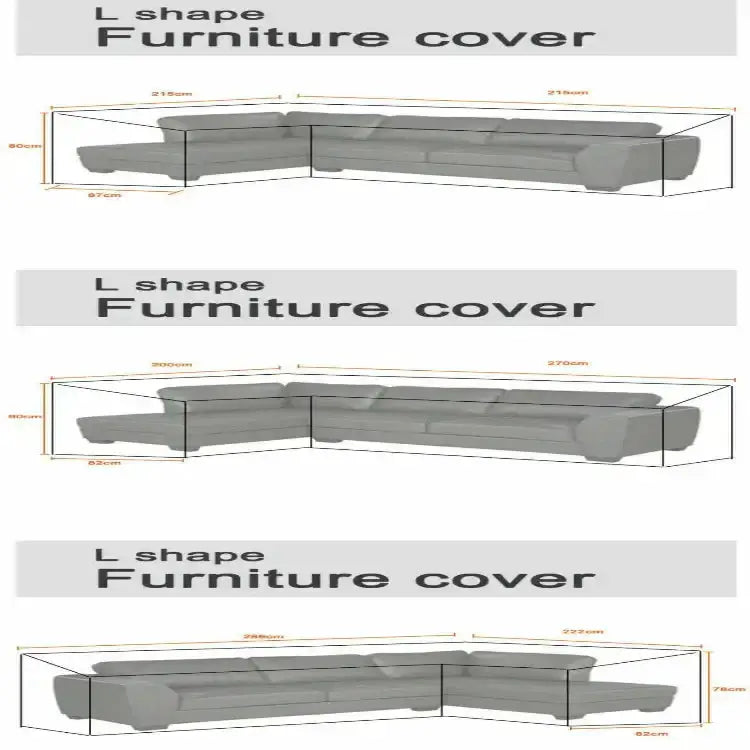 V/L-Shape Waterproof Garden Sofa Cover – Rattan Corner Furniture Protector (different sizes available) by Habicare