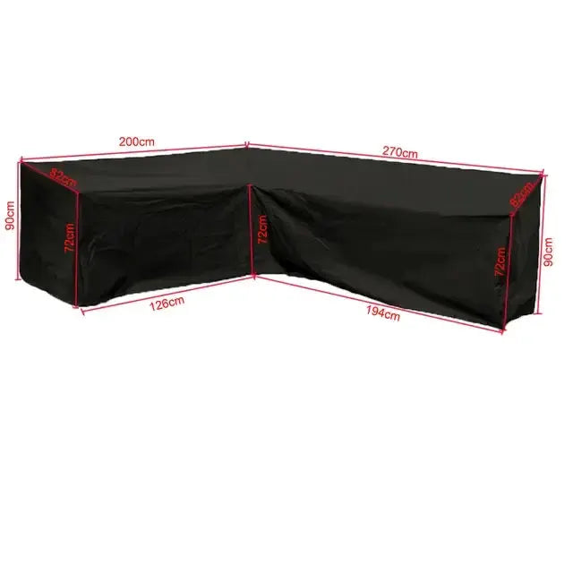 V/L-Shape Waterproof Garden Sofa Cover – Rattan Corner Furniture Protector (different sizes available) by Habicare