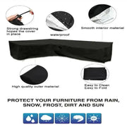 V/L-Shape Waterproof Garden Sofa Cover – Rattan Corner Furniture Protector (different sizes available) by Habicare