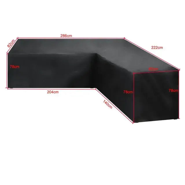 V/L-Shape Waterproof Garden Sofa Cover – Rattan Corner Furniture Protector (different sizes available) by Habicare