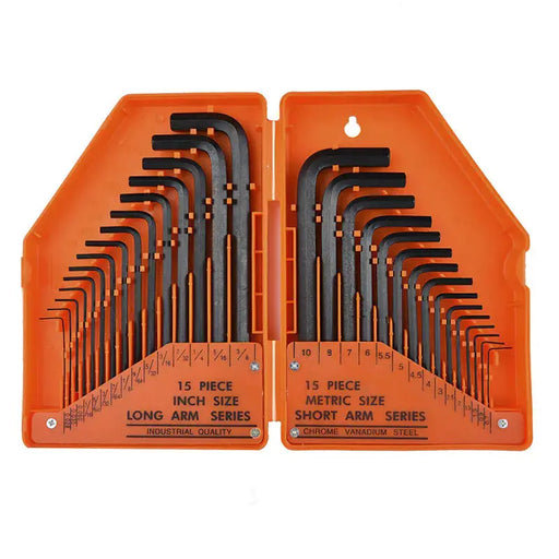 30PC L-Shaped Hex Key Tool Set with Plastic Case - Professional Allen Wrench Set by Mead's Supply & Equipment Outfitters limited