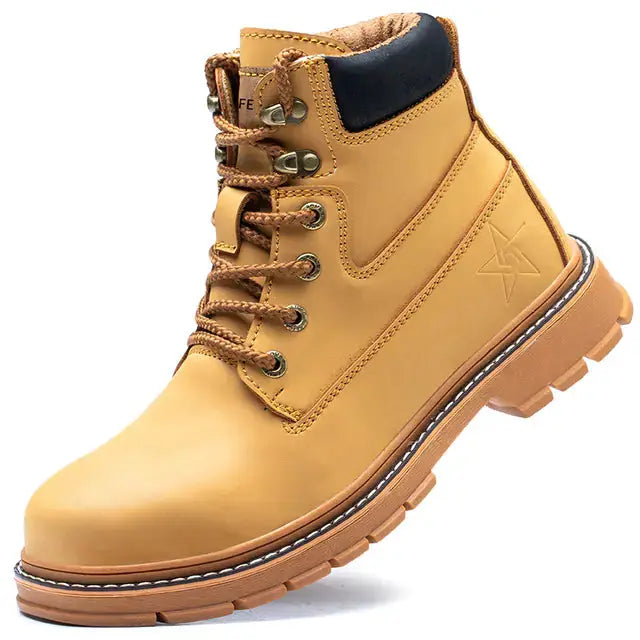 Men's Waterproof Steel-Toe Winter Plush Safety Boots by Mead's Supply & Equipment Outfitters limited