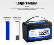 100Ah 12V Lithium Battery LiFePO4 Deep Cycle Rechargeable Marine 4WD by salelink.co.nz