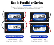 100Ah 12V Lithium Battery LiFePO4 Deep Cycle Rechargeable Marine 4WD by salelink.co.nz