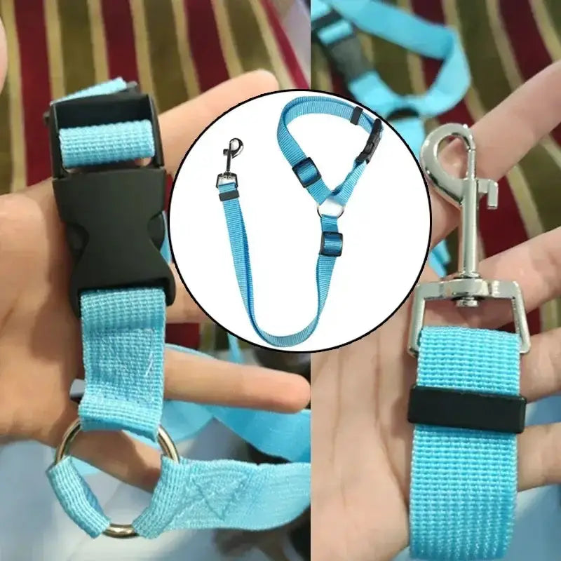 Vehcile Belt & Adjustable Nylon Leash for Dogs (7 colors available) by Habicare