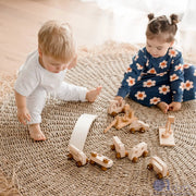 Wooden Vehicle Play Set - QToys | Wooden Toy NZ by Curious Moonbeam